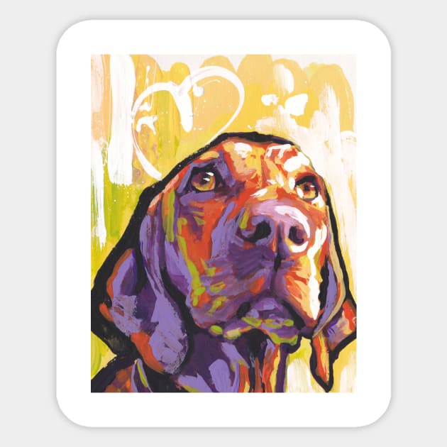 Vizsla Dog Sticker by bentnotbroken11